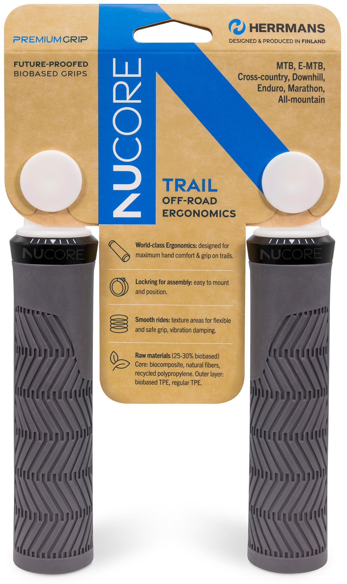 Maniglia Herrmans nucore trail grip herrman.nucore trail 130mm wave grey