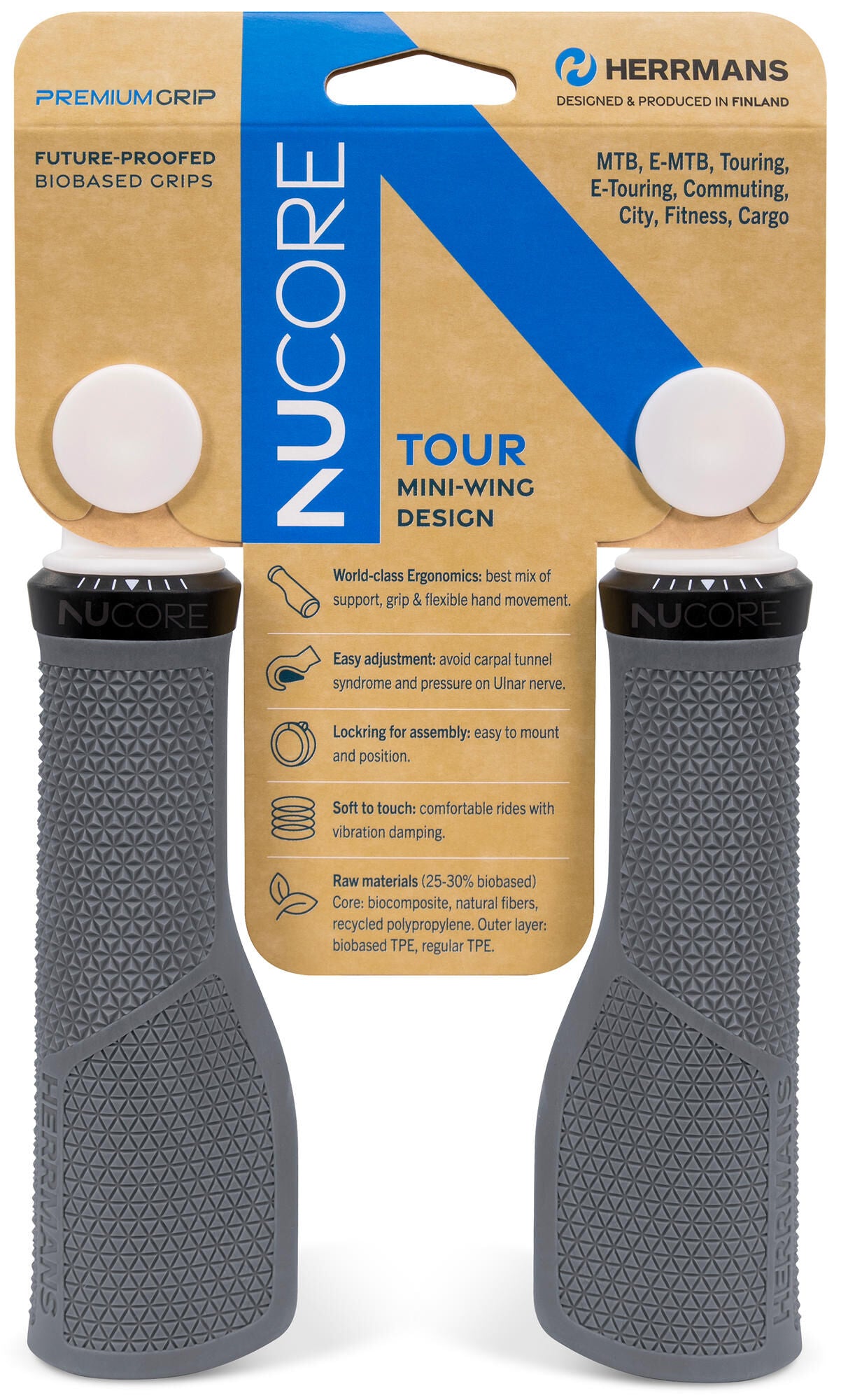 Herrmans griff nucore tour grip herramns nucore tour 130mm peak grey