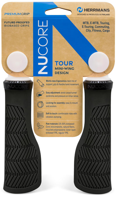 Sturmeyarcher Nucore Tour Wave Handle 130 mm Ø22 mm Negro