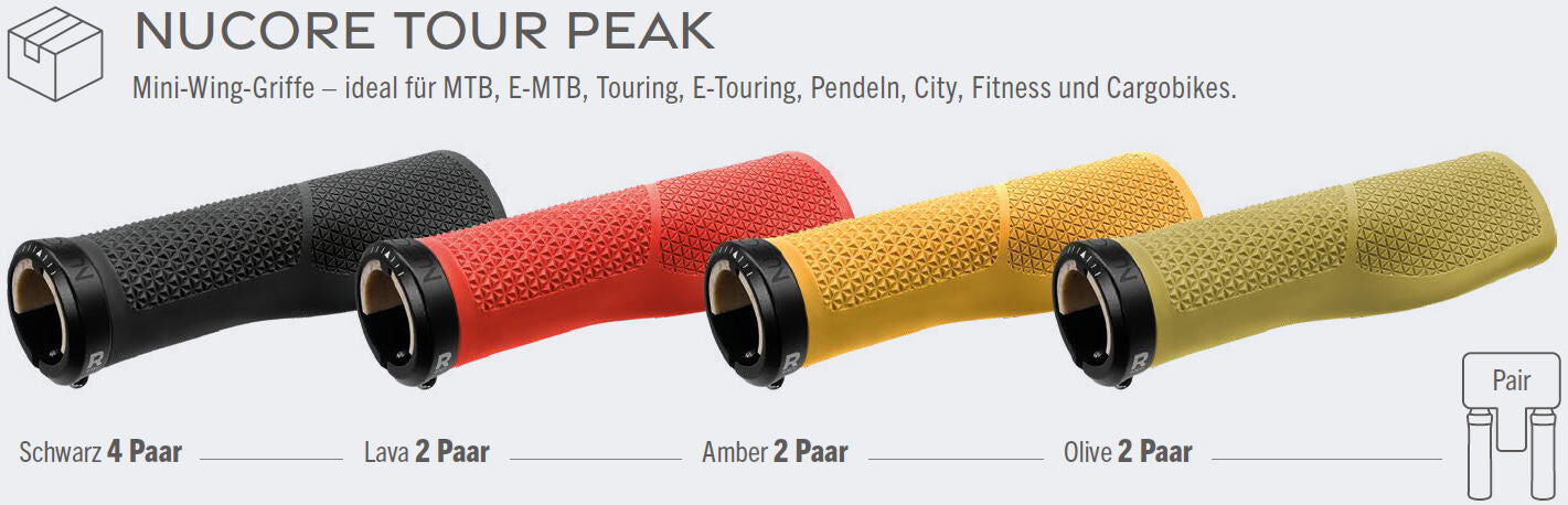 Herrmans nucore tour handle grips tour peak pacchetto iniziale