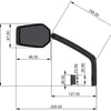 Contec achteruitkijkspiegel e-view evo gl ct rear-view mirror e-vie evo gl dazz m.g-link