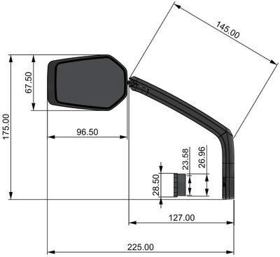 Contec retrovisor espejo E-View EVO GL