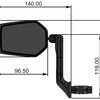 Contec achteruitkijkspiegel e-view evo ct rear-view mirror e-vie evo m m.dazz lens