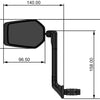 Contec achteruitkijkspiegel e-view evo ct rear-view mirror e-vie evo l m.dazz lens