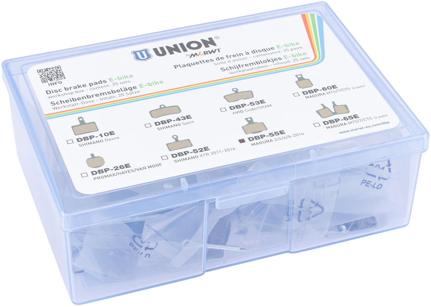 Set di blocchi freno a disco Marwi DBP-55E MT2 4 6 8 (25st)