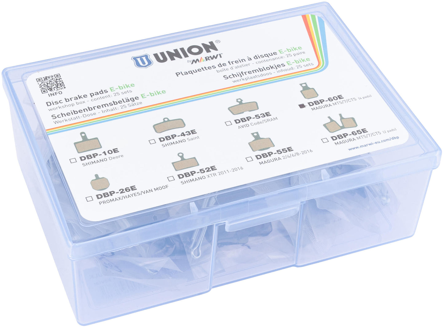 Set di blocchi freno a disco Marwi DBP-60E MT5 7 CT5 4 pad (25st)