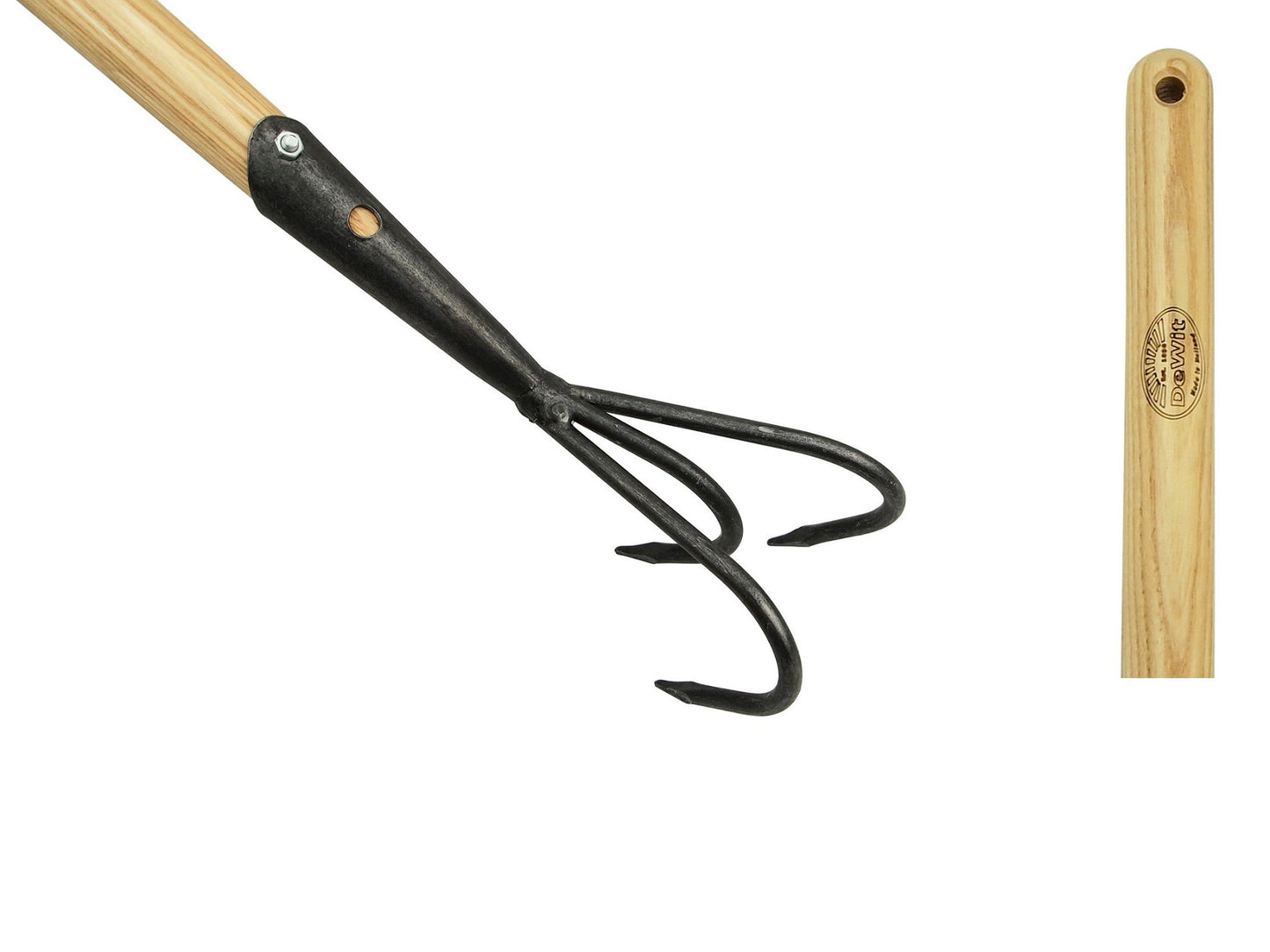 Il coltivatore bianco 3 denti manico in frassino 150 cm dewitt