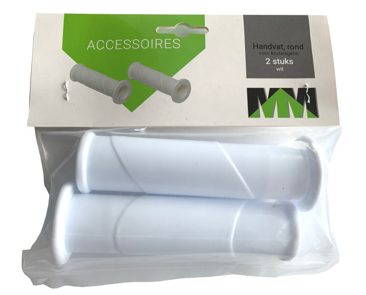 Manico tondo mm bianco 2 pezzi