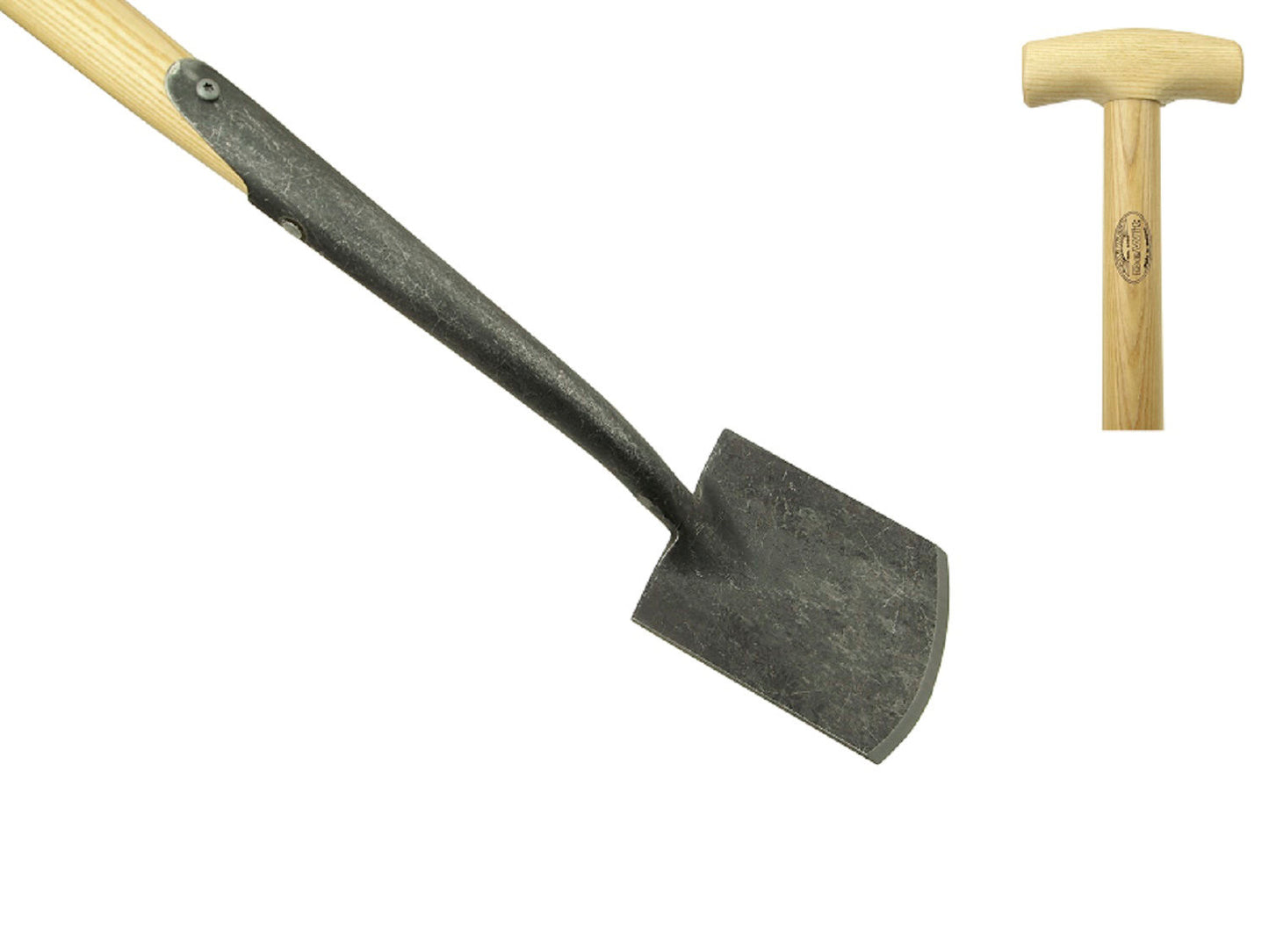 Pala da donna bianca con manico in frassino a collo d'oca 75 cm dewit