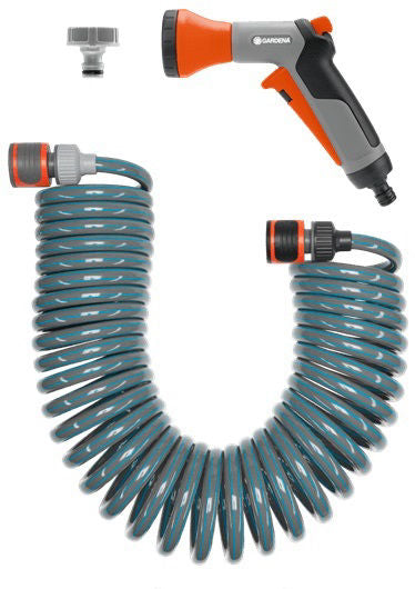 Gardena spiraalslang set (grijs oranje, 4647-20, 10 m)