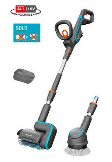 Gardena aquabrush universal accu-multireiniger 04 18v p4a solo vloerreiniger (grijs turquoise, 14842-55, power for all alliance, accu en lader niet inbegrepen)