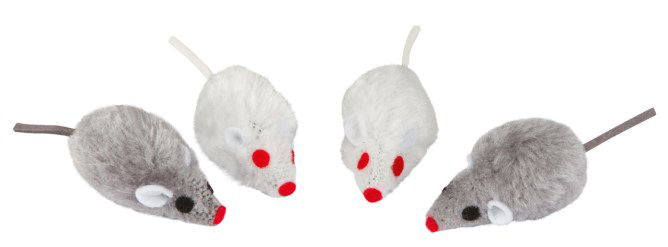 Producten muis grijswit 5cm 4 stuks
