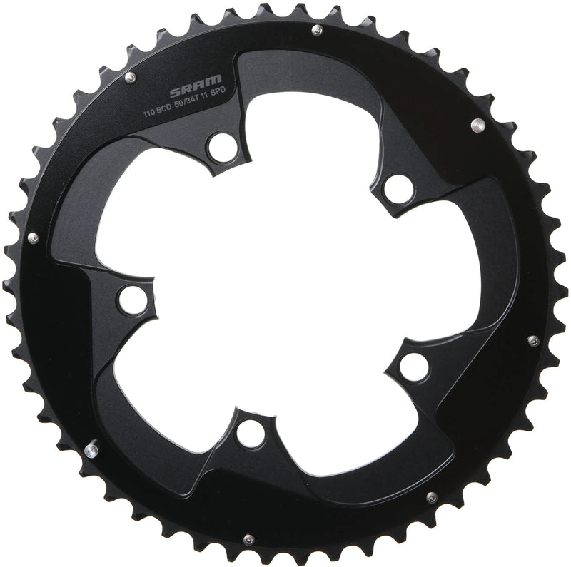 Sram kettingblad road double chain ring roaddoub. 50t alu f. red black