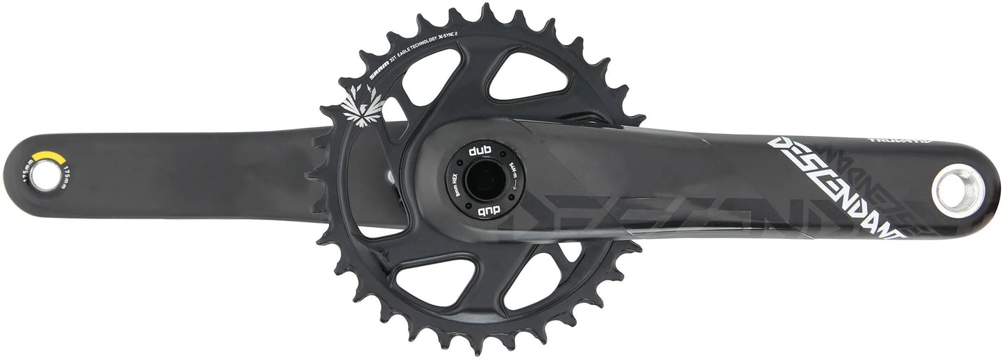 La manivela de Truvativ estableció dence. Carb.agle 32t.Dub Boost