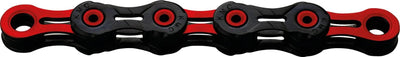 KMC DLC 10 116 Schakels - Red -Black - Cadena de bicicletas