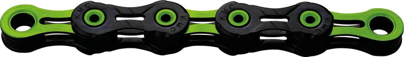 KMC DLC 10 116 Cadena de bicicleta verde negro