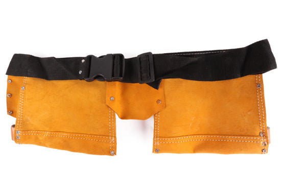 Grembiule porta attrezzi in denim in pelle 10 tasche