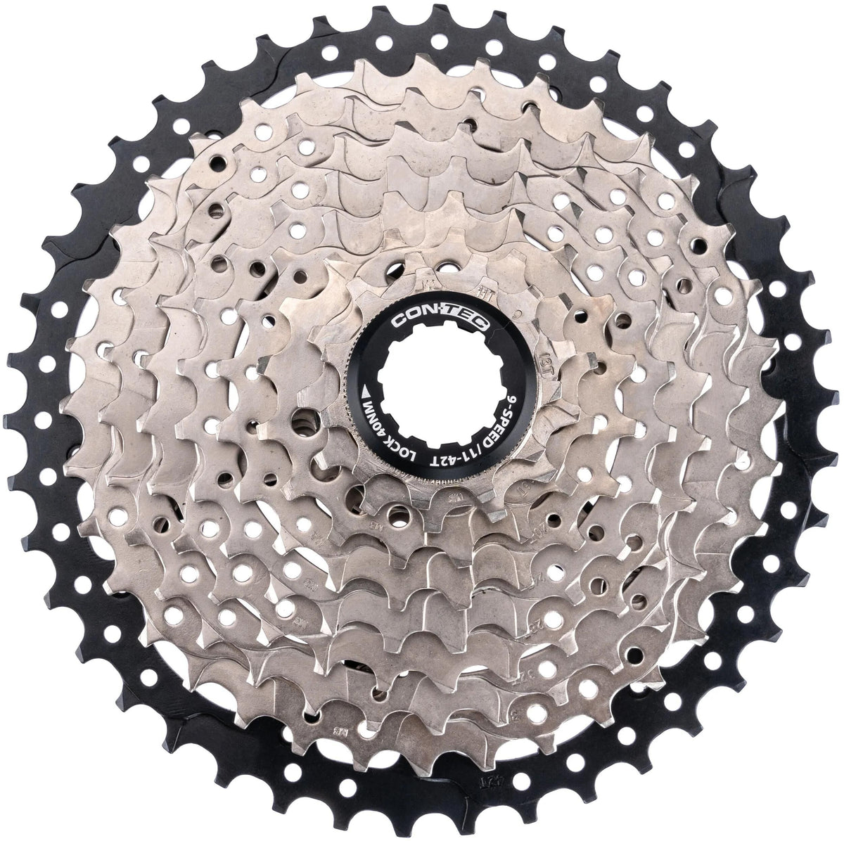 Cassetta pignoni Contec grad ct cas.sprocket grad 11-42t 9v argento. nero