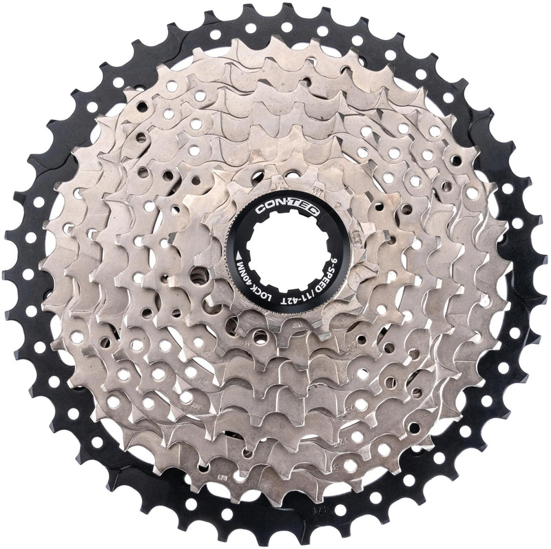 Cassetta pignoni Contec grad ct cas.sprocket grad 11-42t 9v argento. nero