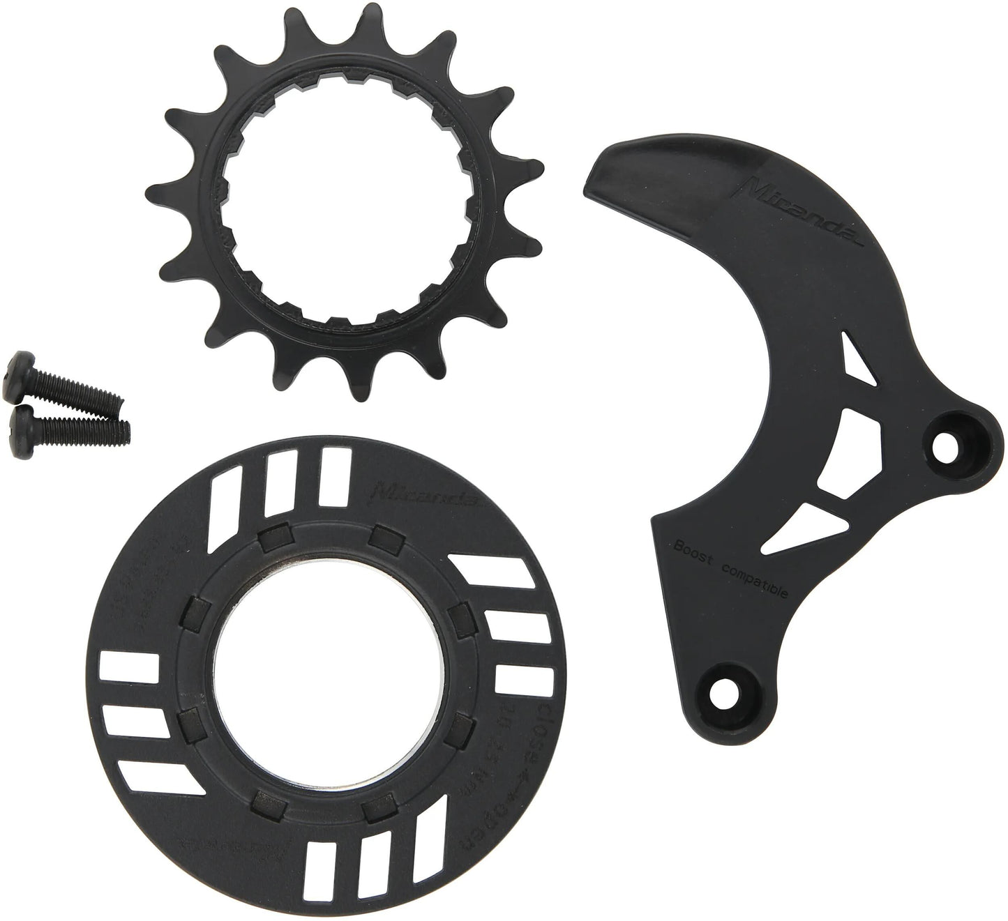 Miranda steek-tandwiel sprocket 15t chain guard ring + guide