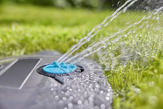 Gardena pipeline-irrigatiesysteem aquaprecise op zonne-energie voor gazon sprinklersysteem (grijs turquoise)