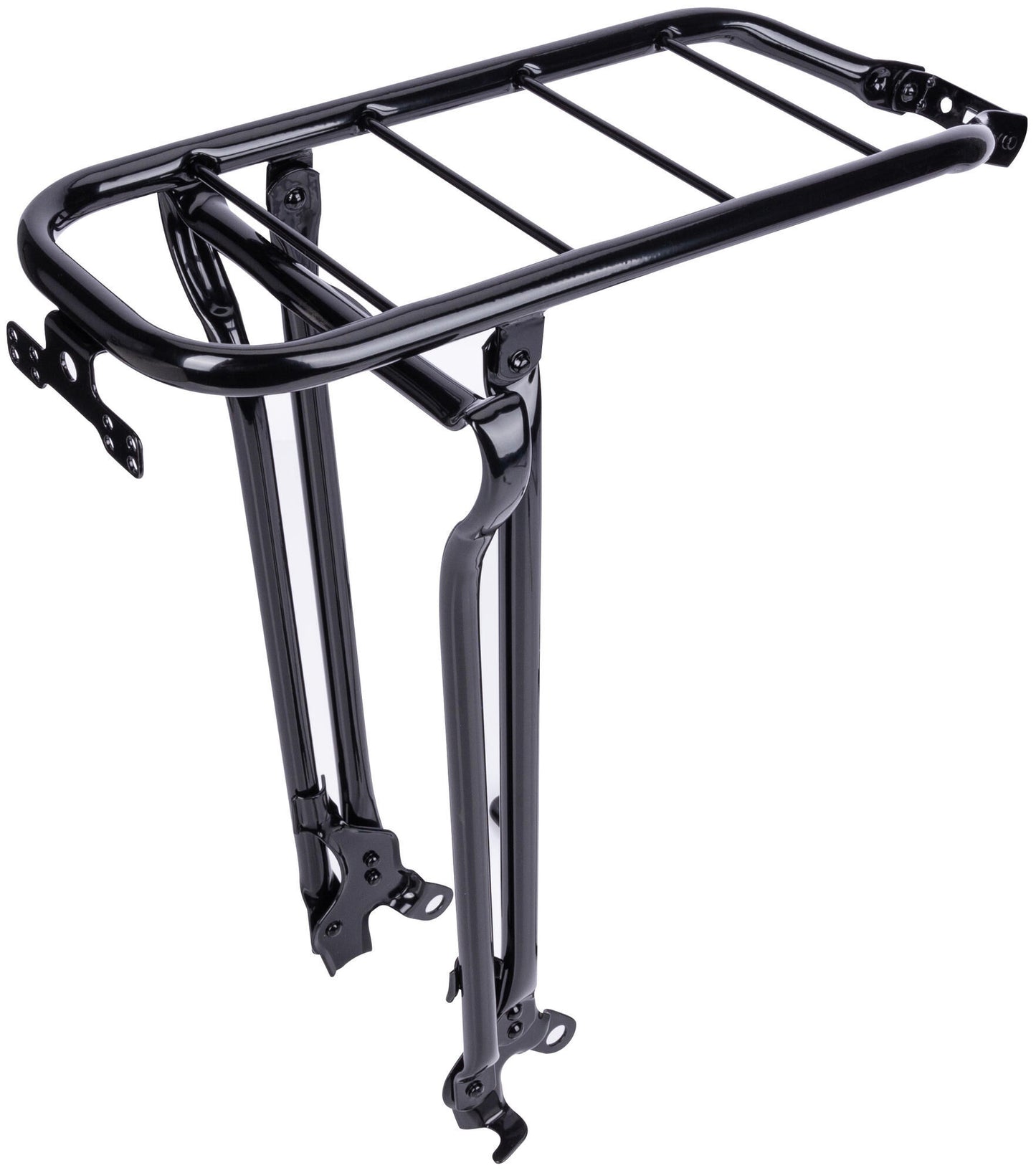 Portador de equipaje con soporte plegable de 28 pulgadas de acero negro