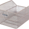 Basil Bicycle Basket Cento Paste posteriore 24 x 38,5 x 11 cm Nude Metallic