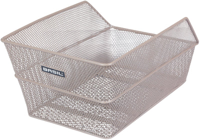 Basil Bicycle Basket Cento Paste posteriore 24 x 38,5 x 11 cm Nude Metallic