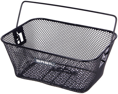 Basil Tigre - cesto per biciclette per bambini - davanti o sul retro - nero
