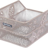 Basil Bicycle Basket Cento Flower S 31 X 21 X 0 Nude Metallic