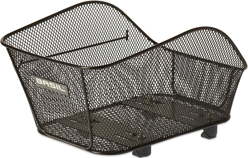 Icono de albahaca S - canasta de bicicleta - en la parte posterior - negro