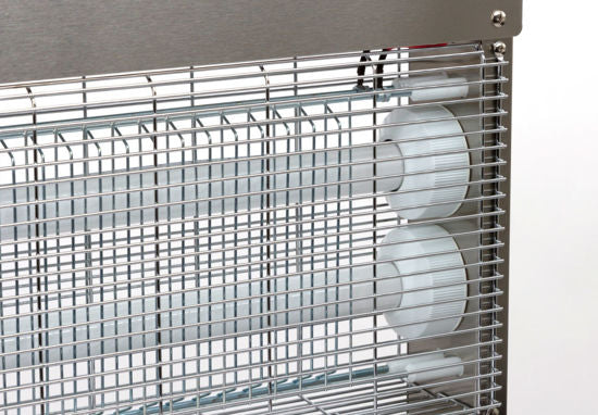 Ecokill caja moscas eléctrica acero inoxidable ipx4 2 x 15w