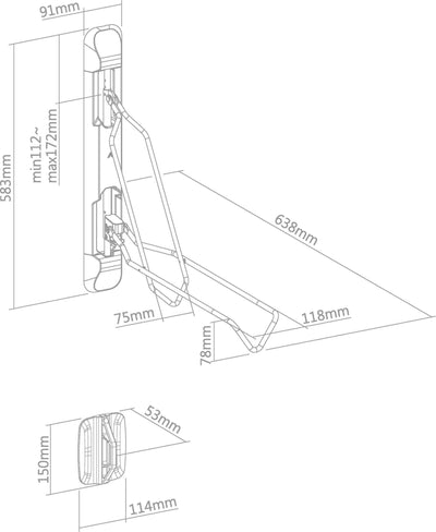 Contec Smart Fold Presentation Haken para bicicletas