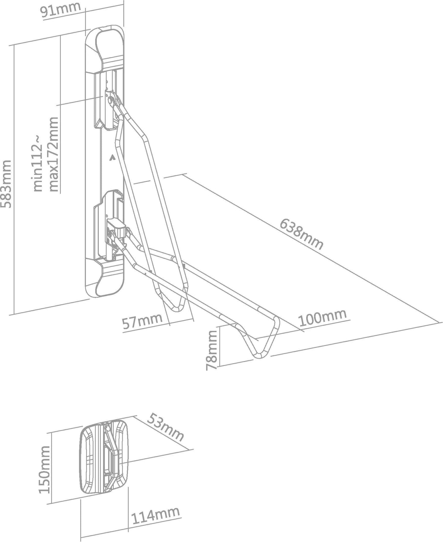 Contec Smart Fold Presentation Haken per biciclette