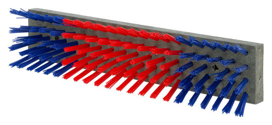 Spazzola per bestiame nylon blu-rosso-blu 50x10cm