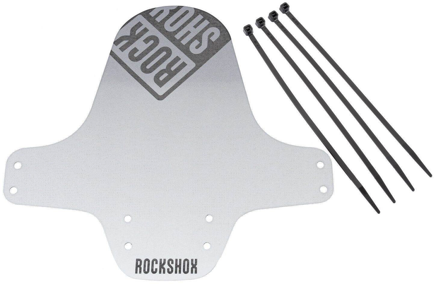 Rockshox steekspatbord fender clip-on fender rs bl. sil.white gr. bl.logo