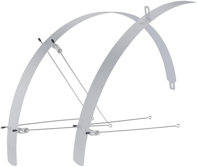 Contec spatbordset flat fender ct fender set flat fender 28 32mm alu silver