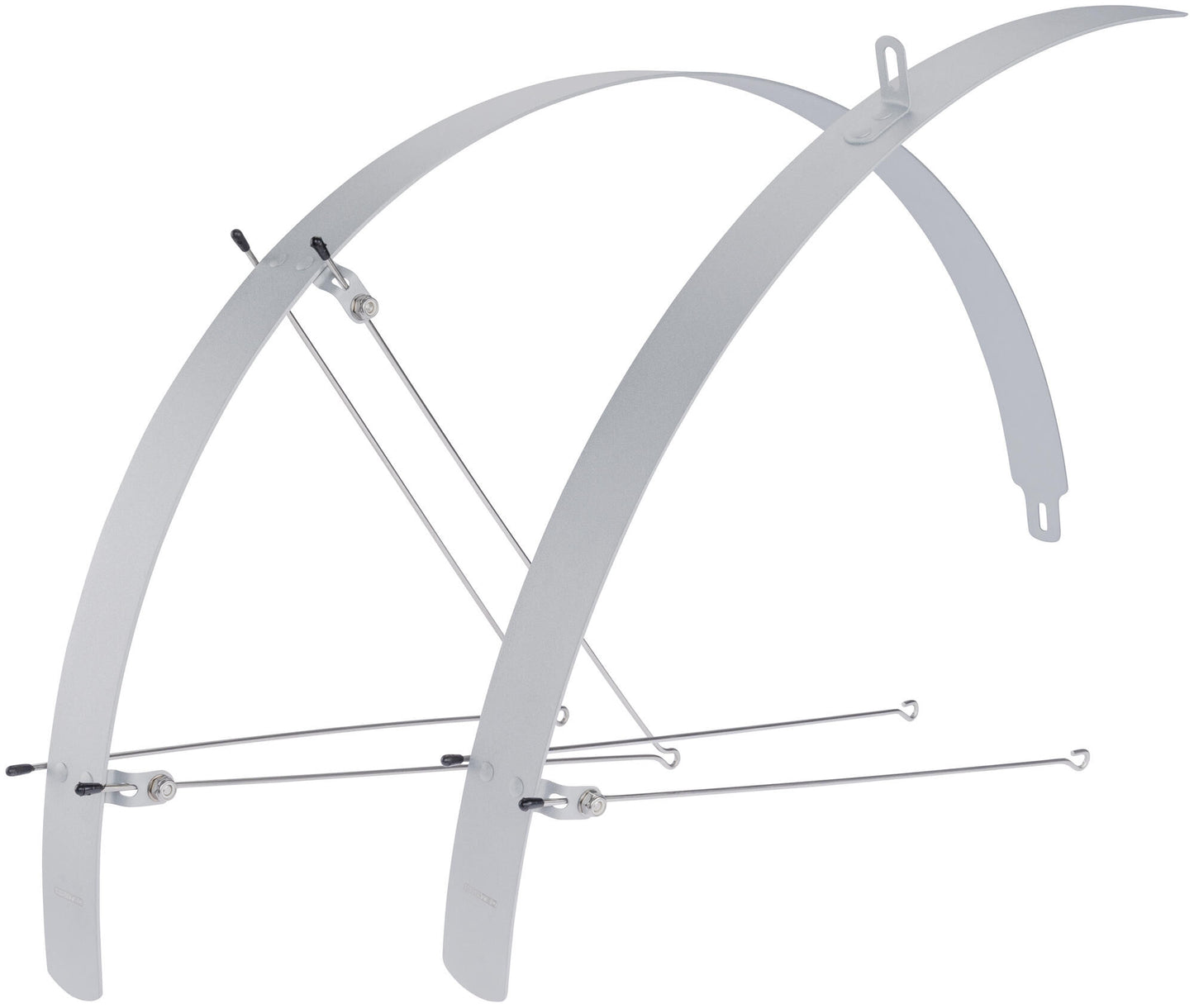 Contec spatbordset flat fender ct fender set flat fender 28 42mm alu silver