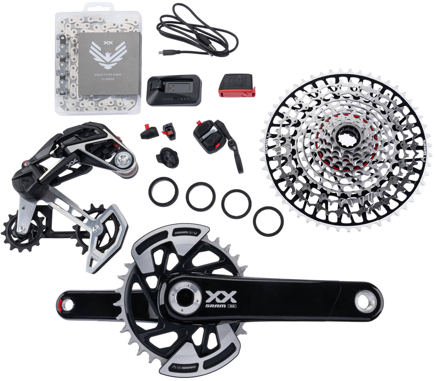 Sram set xx eagle hachs tr. PM de 165 mm