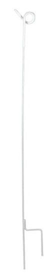 Ako metalen paal met krulisolator wit 10 stuks