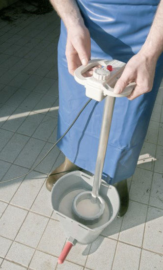 Calentador de leche para terneros con asa termostática