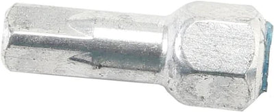 Nipplo per raggi in abs Alpina nipplo per raggi in abs 2mm lungo 15mm ottone argento.