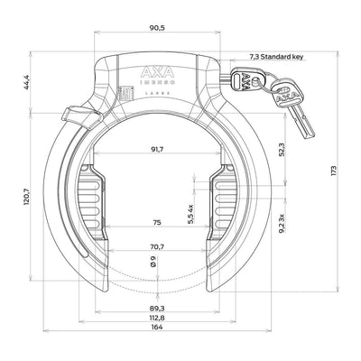 Axa rahmenschloss block xxl frame locks block xxl az