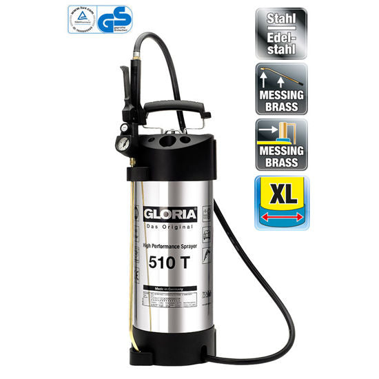 Nebulizzatore a pressione Gloria 510t acciaio inox 10 litri