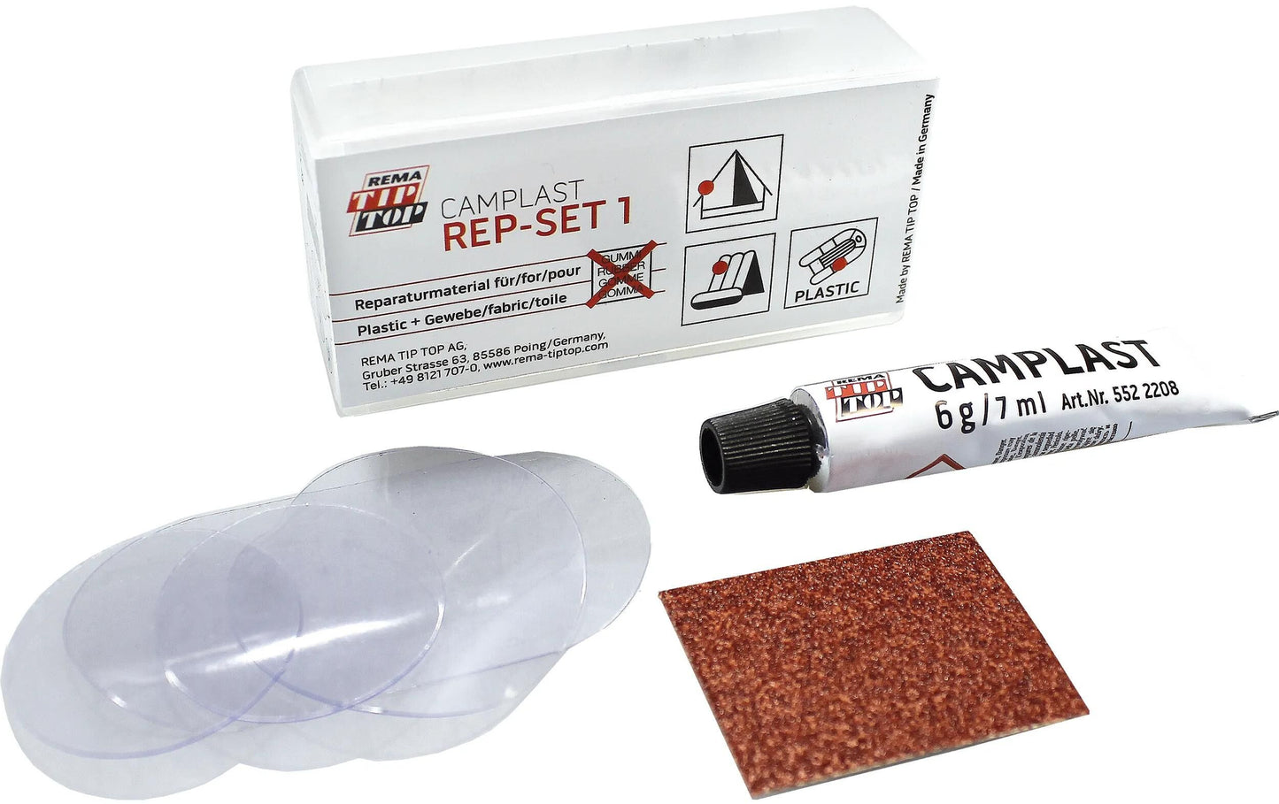 Tip top flickzeug camplast 1 patch box camplast 1