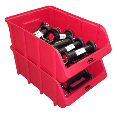 Caja apilable de plástico Ako roja 48x305x185cm