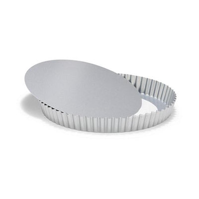 Vormador de quiche de plata de plateado con tierra suelta 28 cm