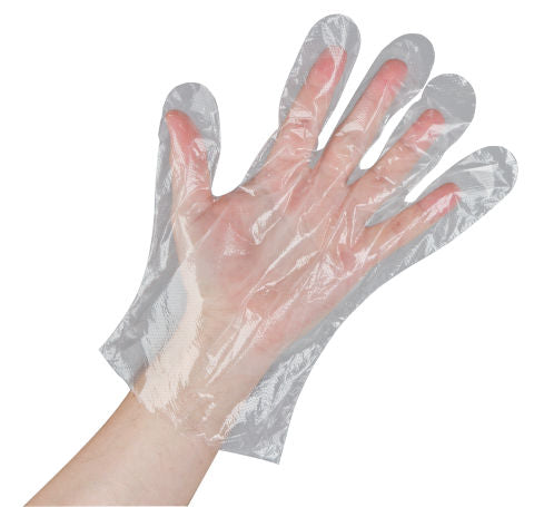 Guante pe desechable 30cm %c3%a0 20 piezas en tarjeta de jinete