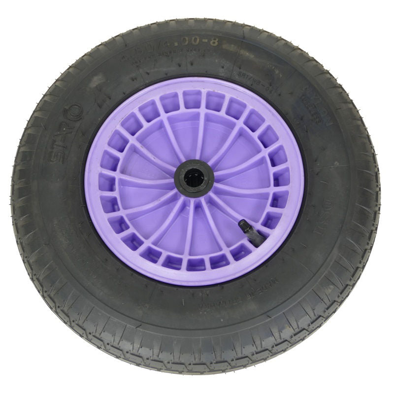 Rueda fort 480400x8 neumático 4 capas llanta de plástico lavanda zas