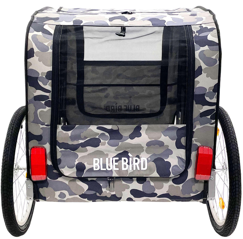 Carrello per cani da bicicletta blu